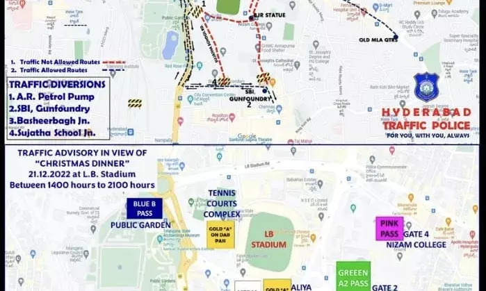 KCRs Christmas dinner at LB Stadium: Here are traffic diversions for 21 Dec