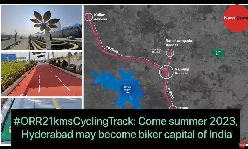 #ORR21kmsCyclingTrack: Come summer 2023, Hyderabad may become biker capital of India