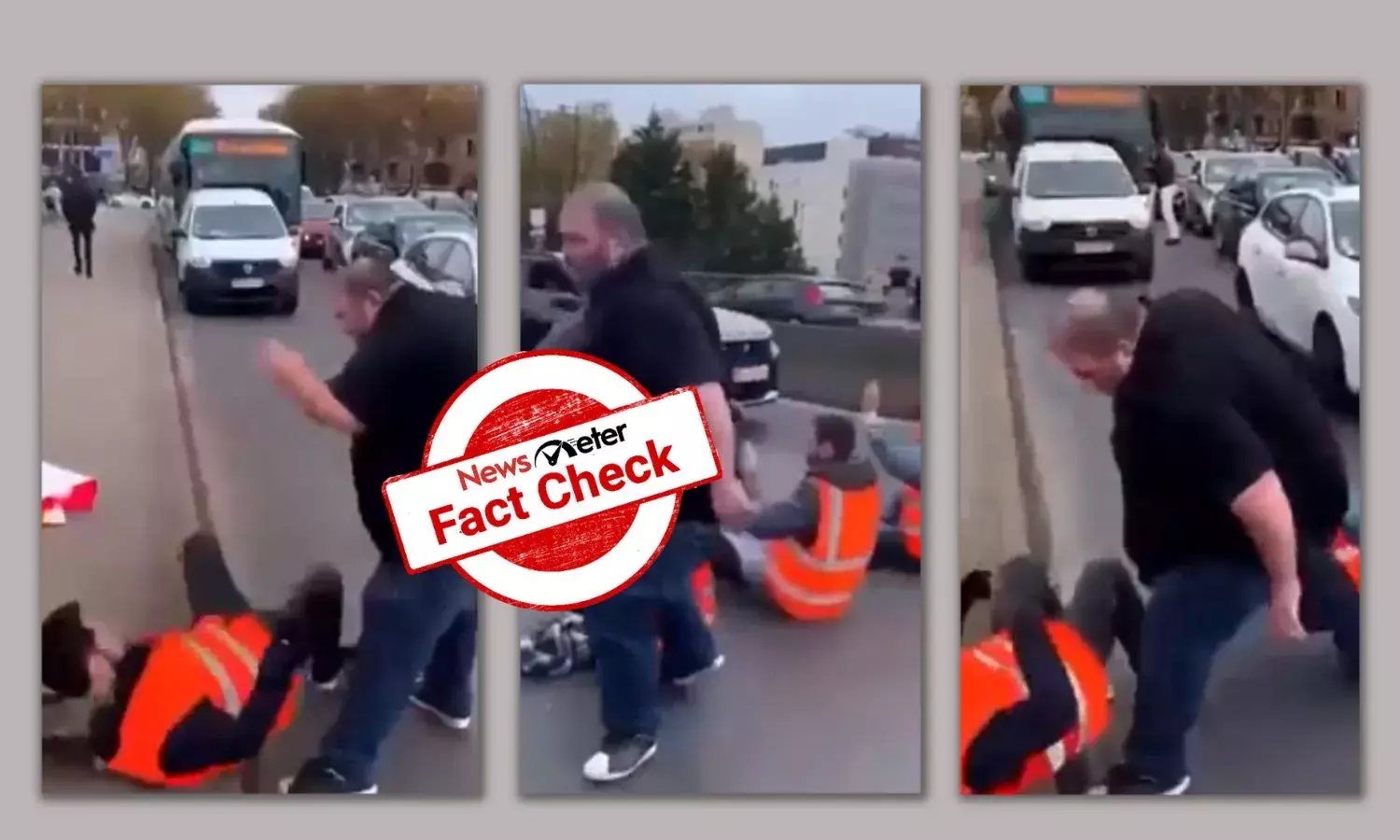 Muslims dragged off the road in France for praying in the streets? No, claim is misleading