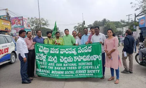 Padayatra to save Chevella banyans flagged off in Warangal