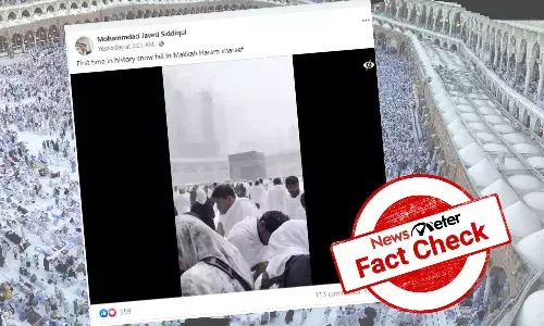Viral video of heavy snowfall at Great Mosque of Mecca is fake