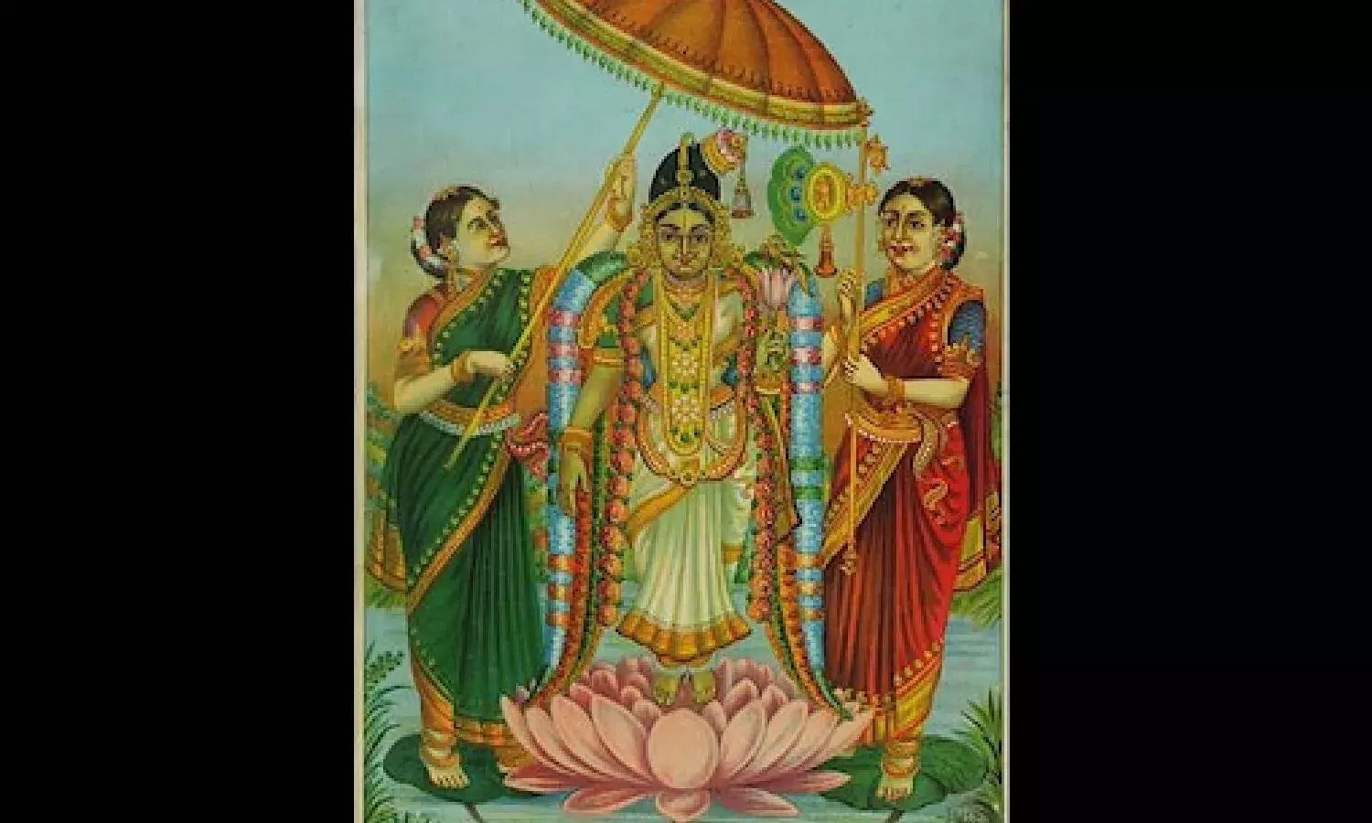 In your backyard pond, red lotuses