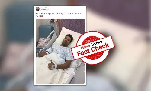 Rohit Sharma did not donate blood to Rishabh Pant