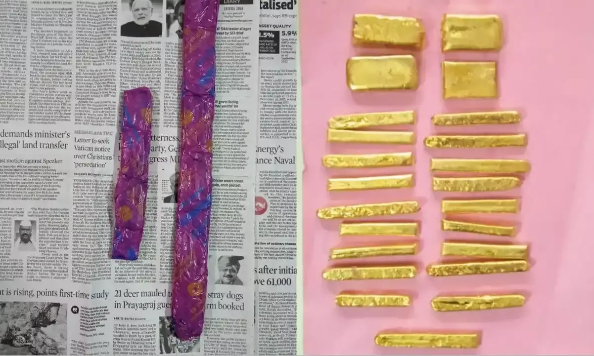 Vizag DRI busts gold smuggling rack; seizes 1.86 kg gold worth Rs 1.07 crs