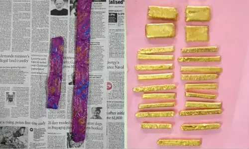Vizag DRI busts gold smuggling rack; seizes 1.86 kg gold worth Rs 1.07 crs