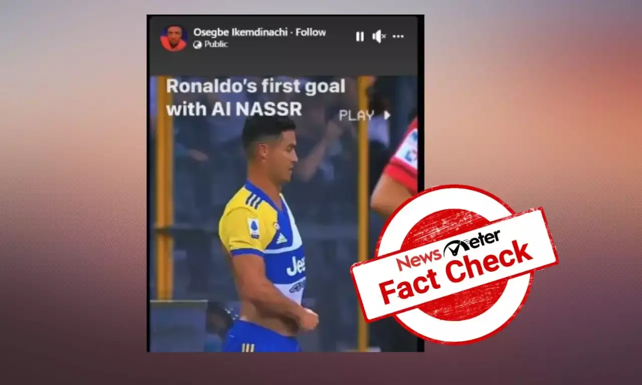 Viral video does not show CR7 score first goal for Al Nassr
