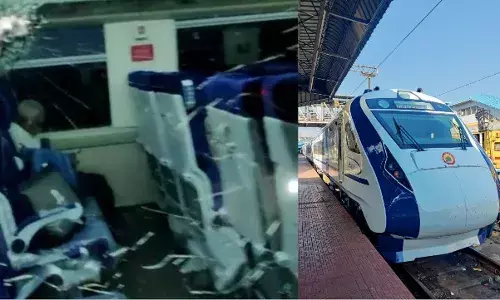 Miscreants pelt stones on yet to launch Secbad- Vizag Vande Bharat express