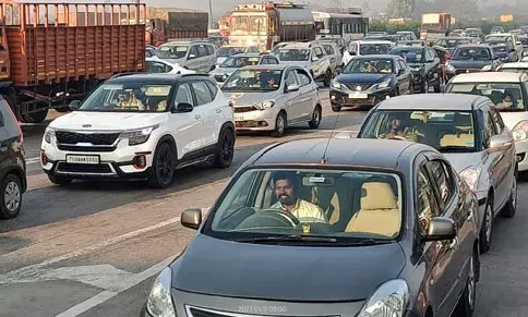 Sankranthi rush chokes traffic on NH-65 as people head home for festival