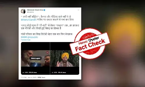 BJP falsely claims Rahul Gandhi refused to wear turban in absence of camera during Bharat Jodo Yatra in Punjab