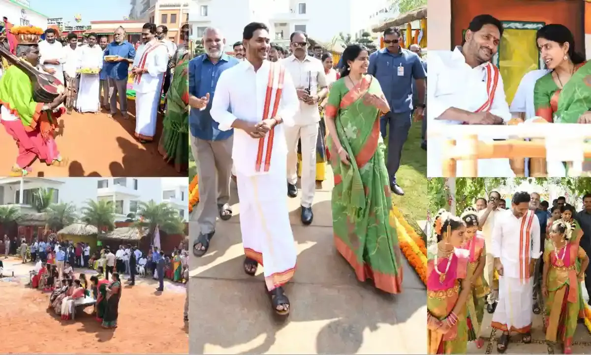 Jagan gets into the festive spirit as he celebrates Sankranti in Amaravati