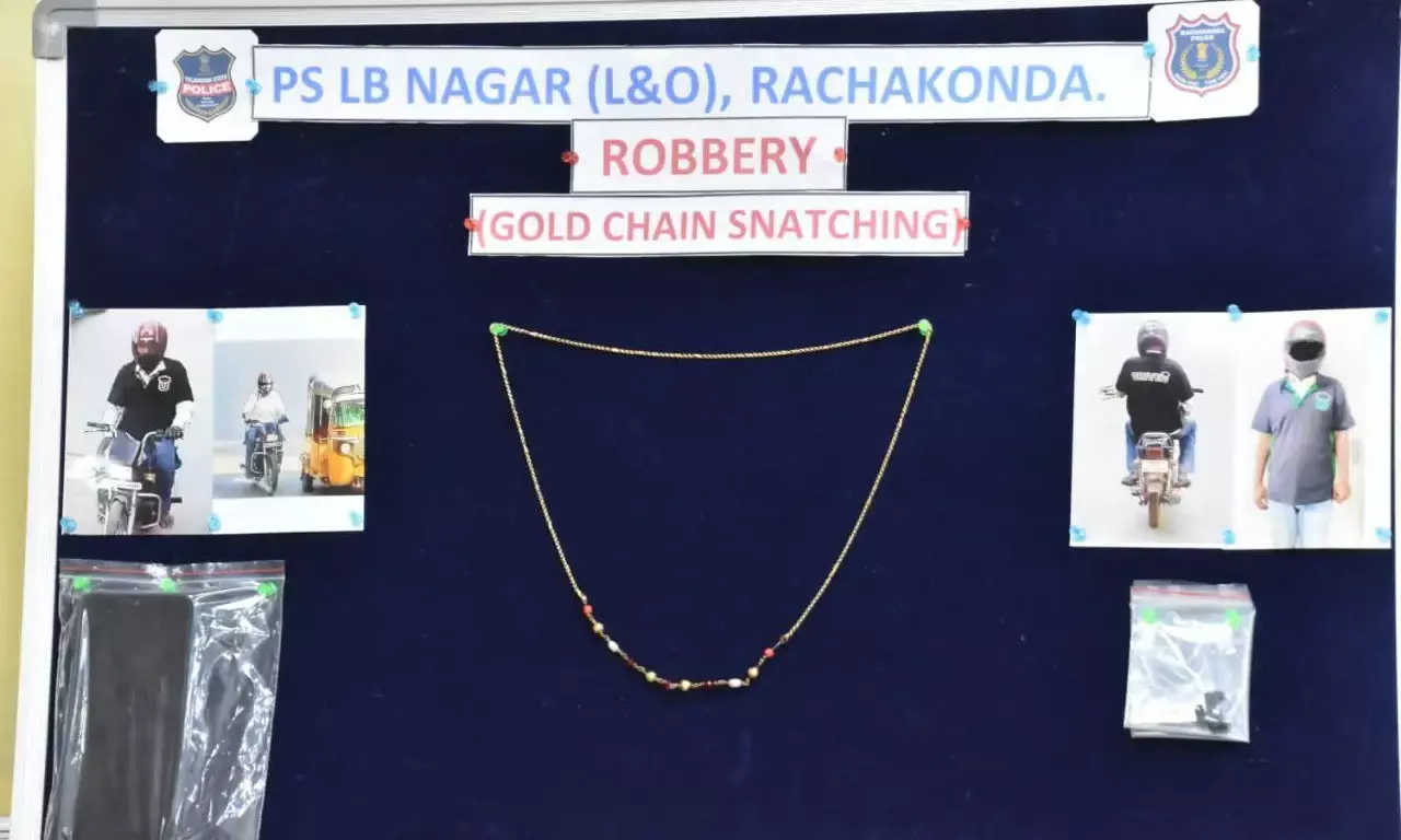 LB Nagar: Man who snatched gold chain from 50YO woman held