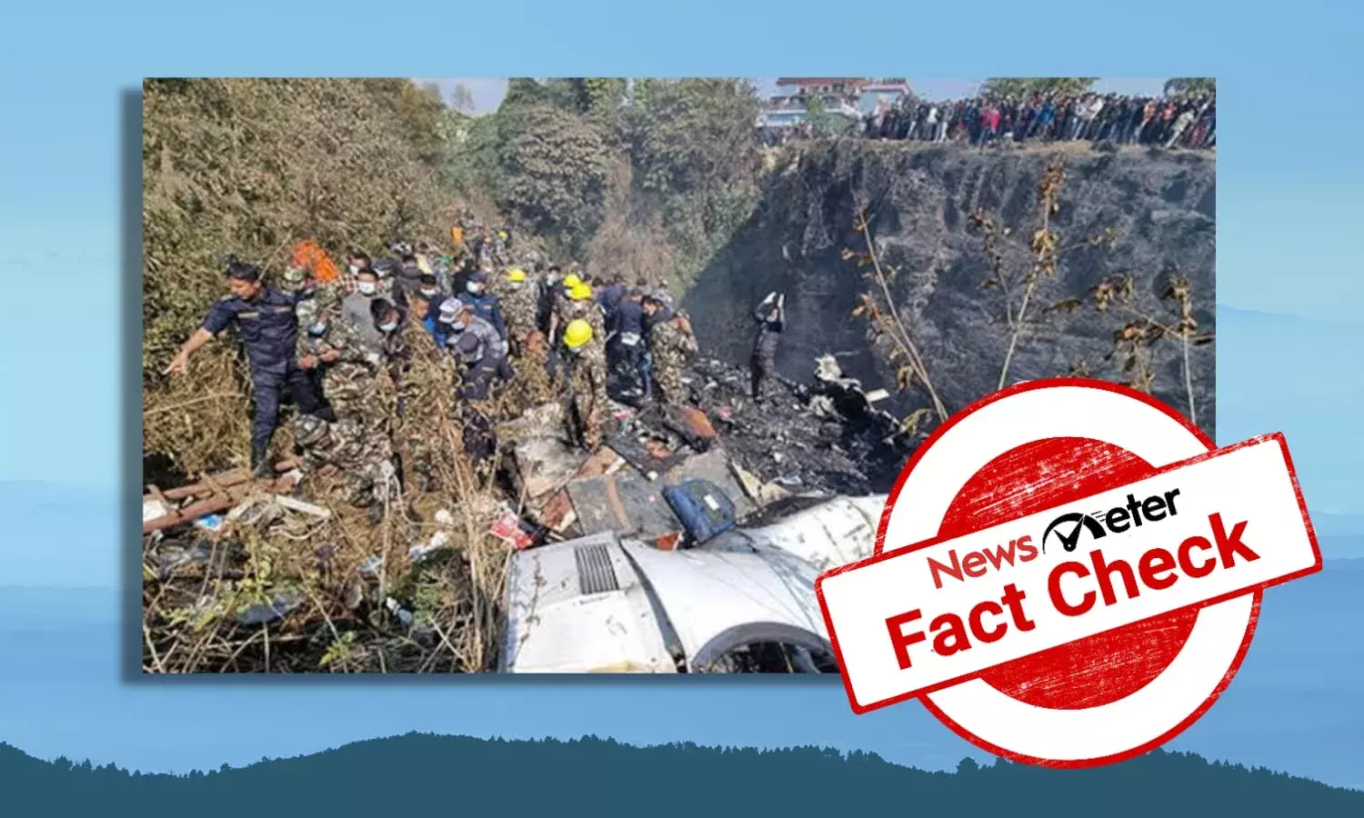 Video of 2021 Russian plane crash shared as recent Yeti crash in Nepal