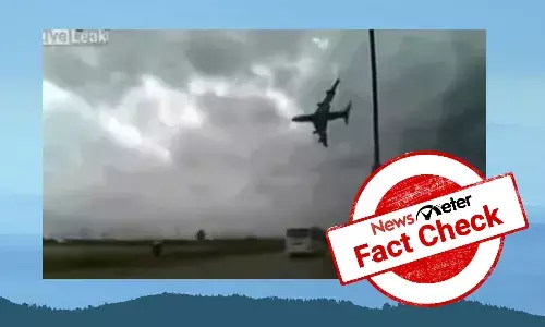 Old video of a plane crash passed off as recent Nepal plane crash