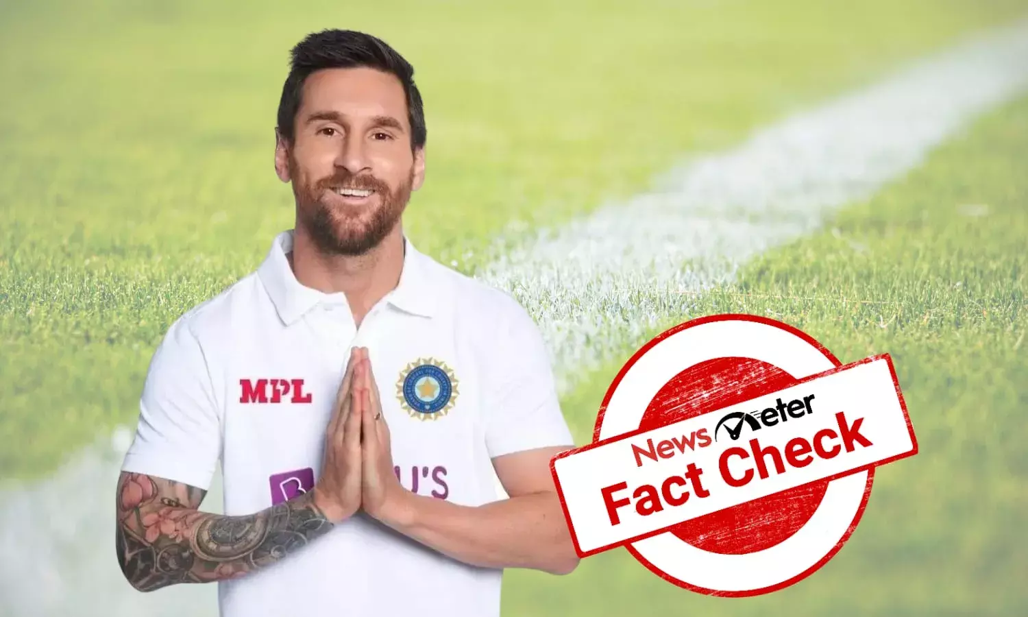 Lionel Messi’s picture wearing T-shirt with BCCI logo is morphed