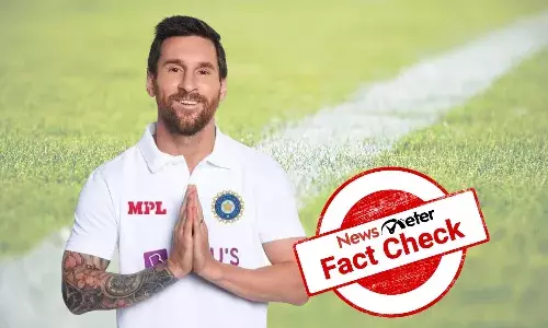 Lionel Messiās picture wearing T-shirt with BCCI logo is morphed