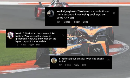 Hyderabad E Prix: Motorsport enthusiasts disappointed; unable to choose preferred grandstands