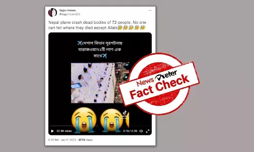 No, this video does not show victims of recent Nepal plane crash