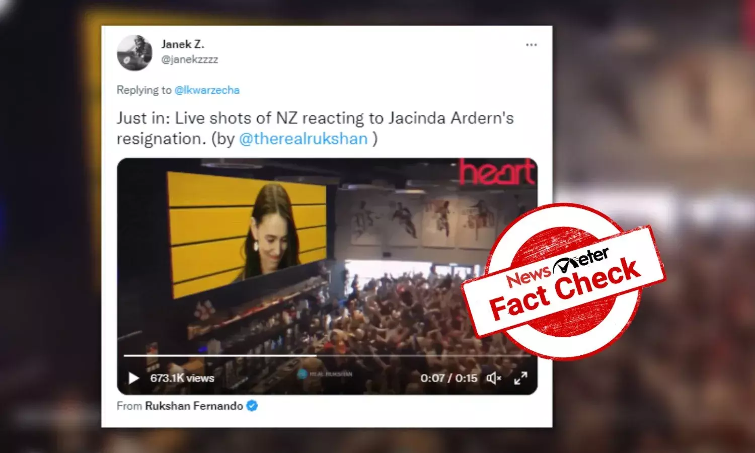 Doctored video shows people celebrating resignation of New Zealand PM Jacinda Ardern