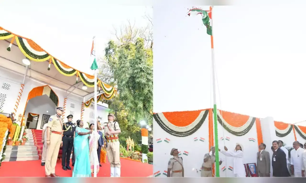 74th Republic Day: Governor and CM hoist flags separately in TS