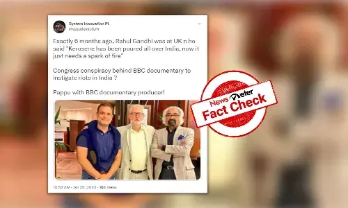 Is this man with Rahul Gandhi the producer of BBC documentary on PM Modi?