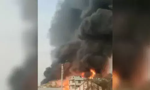 Hyderabad: Massive fire breaks out at warehouse in Chikkadapally; no casualties reported