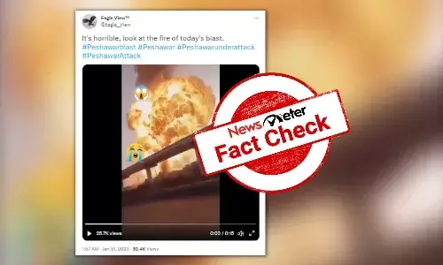 Old video of boiler explosion shared as recent Peshawar suicide bombing