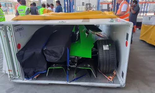 Vroom Vroom: 8 Racing cars arrive in Hyderabad for Formula E