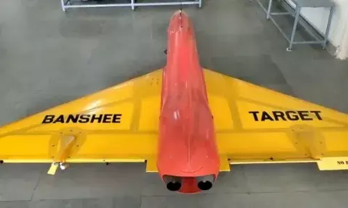 Military target drone Banshee lands in Srikakulam fishermenās nets