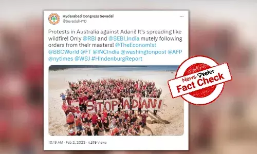 Old photo of protest against Adani passed off as recent amid stock rout