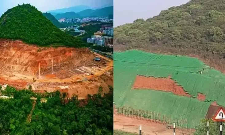 Geomats or govt hiding its mistakes? Rumors strife after green mats cover Rushikonda