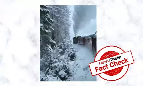 Video of steam train pulling through snow-capped mountains is from Germany, not Himachal