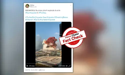 Video of Beirut explosion passed off as nuclear explosion in Turkey after quake