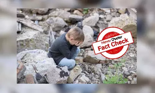 Media outlets share stock photo of a child as visuals from quake-hit Turkey