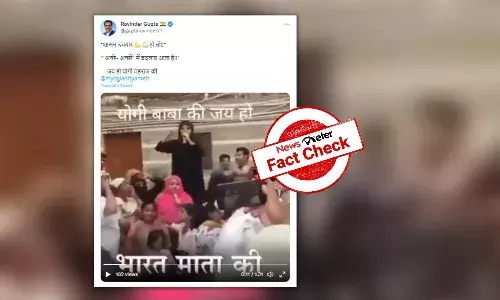 This burqa-clad woman raising slogans against Oppn leaders is BJPās Nighat Abbas