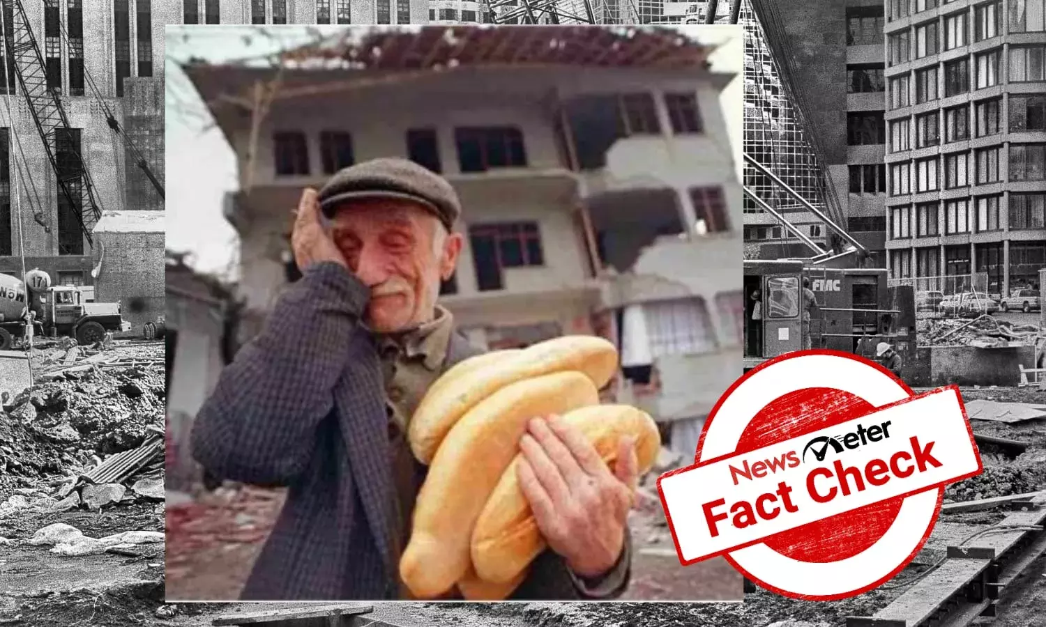 Unrelated photo of an old man linked to recent Turkey earthquake