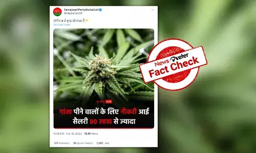 Fake claim of UP government offering jobs to cannabis users goes viral