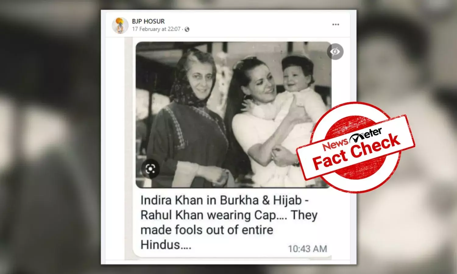 Indira Gandhi, Burkha, Hijab