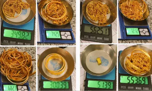 Gold worth Rs 7 crore seized at Hyderabad airport; 4 Sudanese women arrested