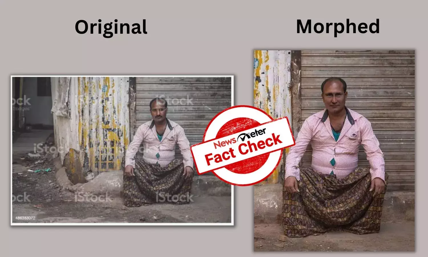 Morphed photo shows Vladimir Putin sitting in a Hyderabad  street