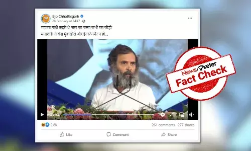 Claim: Rahul Gandhi said, “Satyagraha meant never leave the path of ‘satta’ (power).”