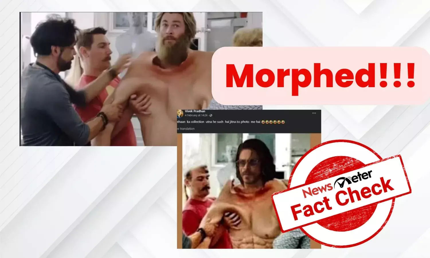 Did SRK wear body suit to fake a toned body in Pathaan? Viral image is fake