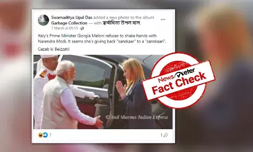 At the 7.59-minute mark in the video uploaded by PMOs YouTube channel, both can be seen shaking hands.