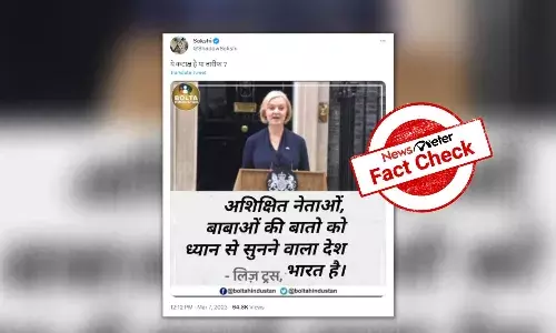 NewsMeter found that the viral graphic has been digitally altered. The original graphic has a statement about her resignation as UKās Prime Minister.