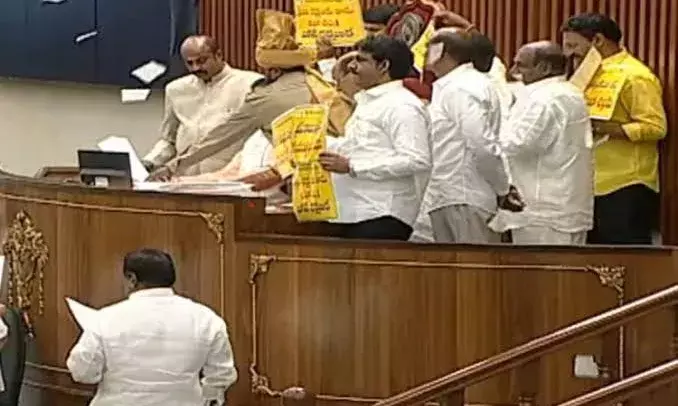 Pandemonium in Andhra Pradesh assembly