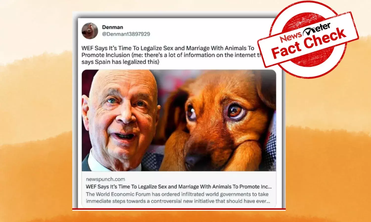 WEF did not promote marriage with animals