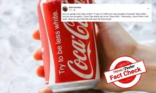 Viral image of Coca-Cola can with racist tagline is morphed
