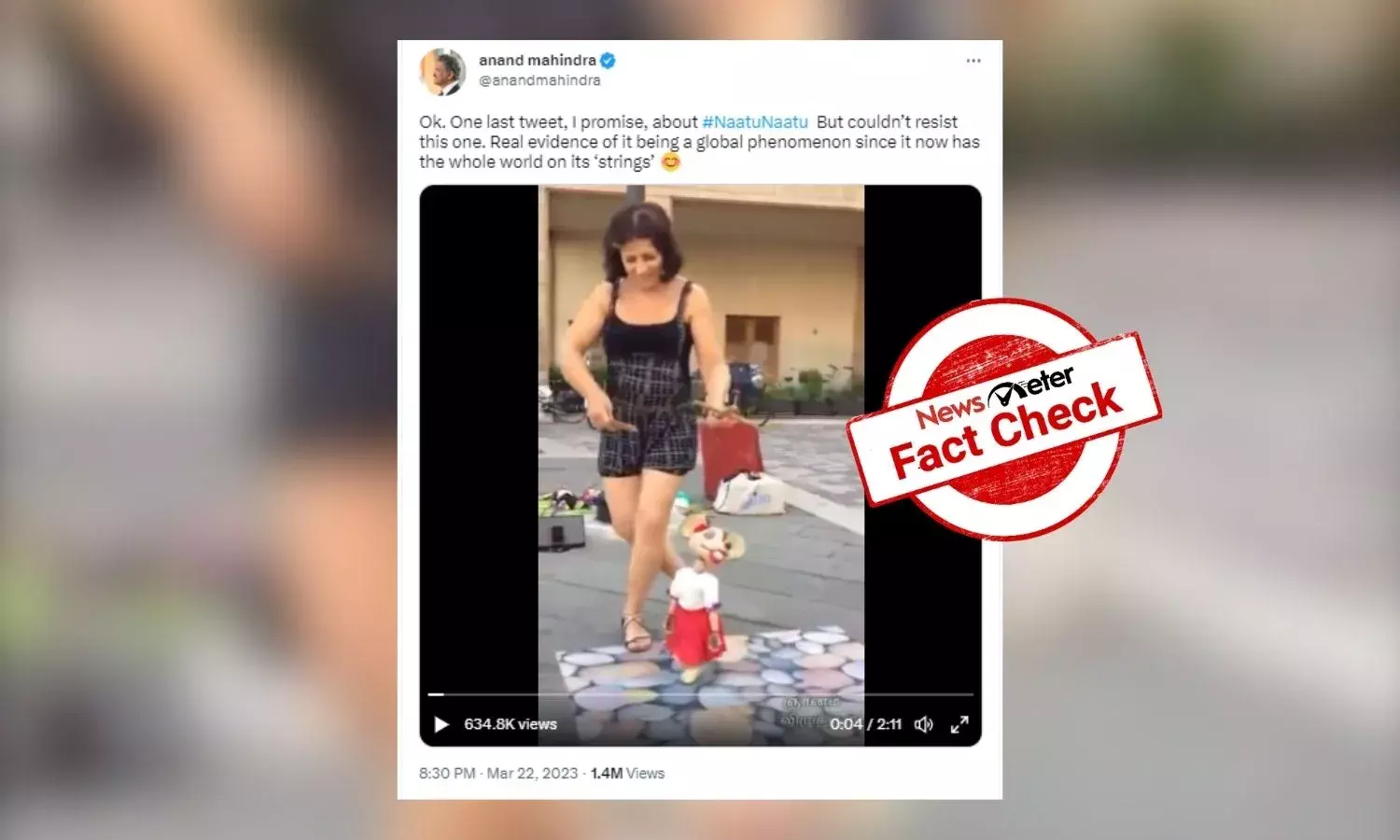 Doctored video shows a puppet dancing to ‘Naatu Naatu’