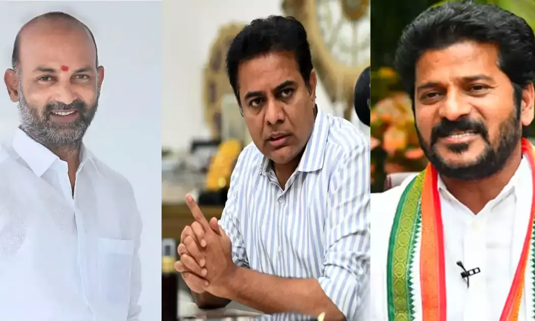 KTR files a legal case against Bandi Sanjay and Revanth Reddy