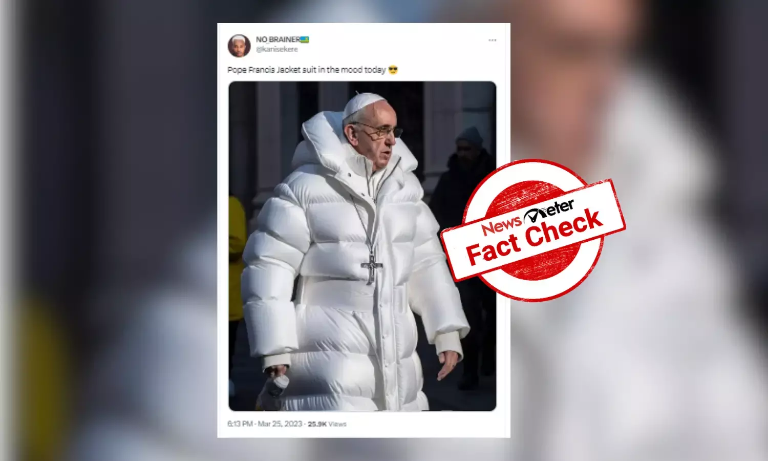 Pope Francis’ image wearing a puffer jacket is AI-generated