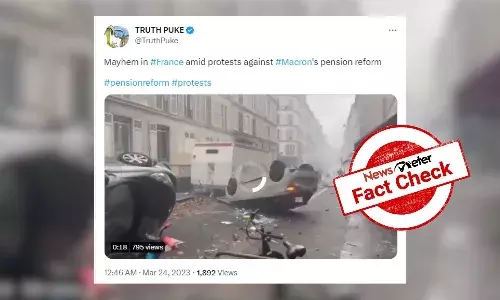 Video of Kurdish agitation passed off as pension reform protests against President Macron
